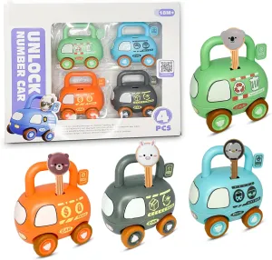 4 Pieces Preschool Games Montessori Lock and Key Toy Set Number Learning Locks Cognition Intelligence Unlocking Toy Numbers 5-8