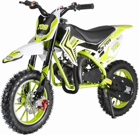 49cc Gas Kids Dirt Bike with Dual Disc Brakes,2-Stroke Gas Motorcycle for Kids 8-14 with Max Speed 30KM/H,Gas Power Pocket Rocket Bike with Front Rear Disc Brakes, Mini Motorcycle Max Load 33