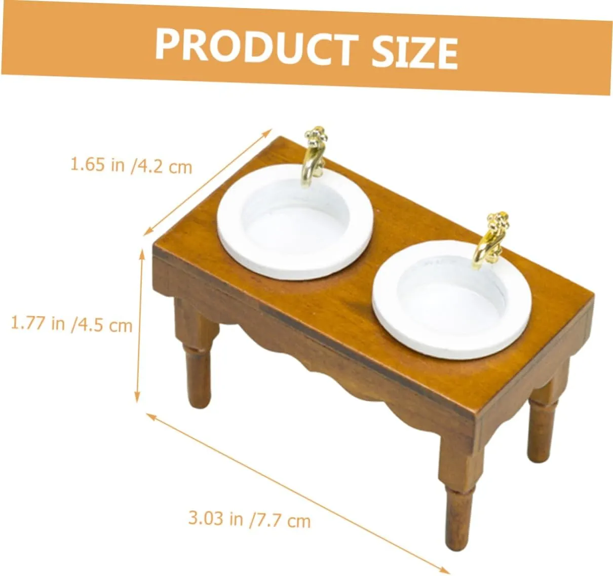 4pcs Miniature Dollhouse Bathroom Sink Cabinet Realistic Wash Basin Furniture for Doll House Decor Compact Design for House and Landscape Layout