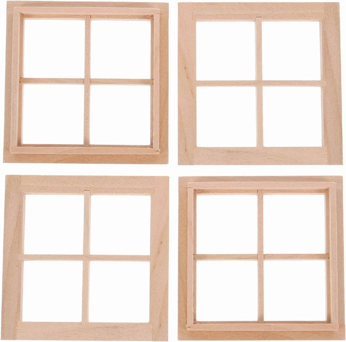 4pcs Window Frame Ornament Mini Doll House Furniture Decoration Realistic Design for Boys and Girls Premium Craftsmanship for Scale Dollhouses