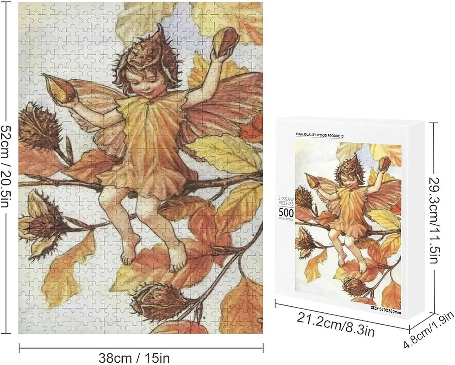500 Piece Animal Jigsaw Puzzle Cute Fish Puzzles for Adults Wooden Puzzles Funny Puzzle Games Full of Challenging and Exciting Puzzles Gift for Women Men 20.5x15 Inch