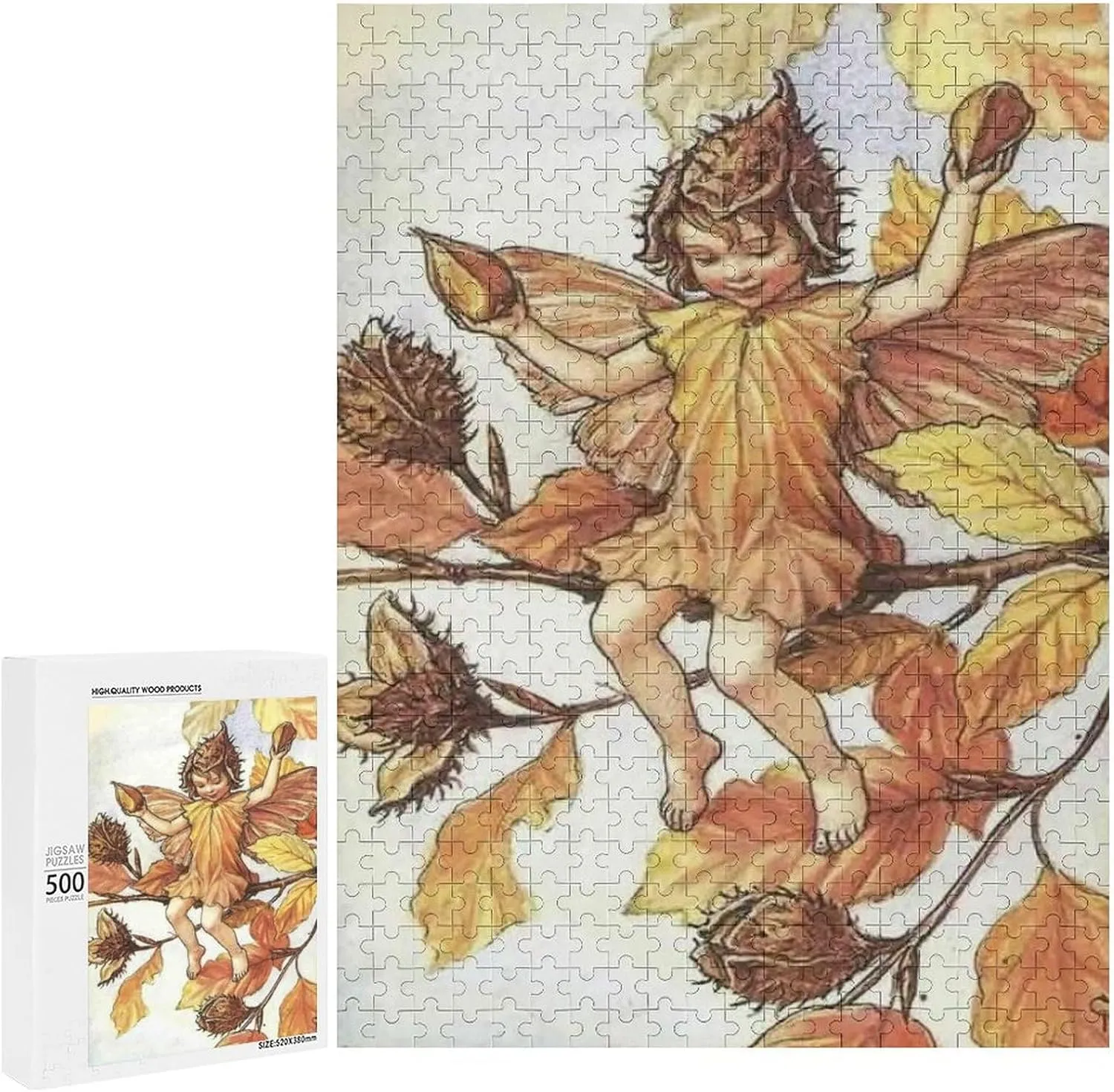 500 Piece Animal Jigsaw Puzzle Cute Fish Puzzles for Adults Wooden Puzzles Funny Puzzle Games Full of Challenging and Exciting Puzzles Gift for Women Men 20.5x15 Inch
