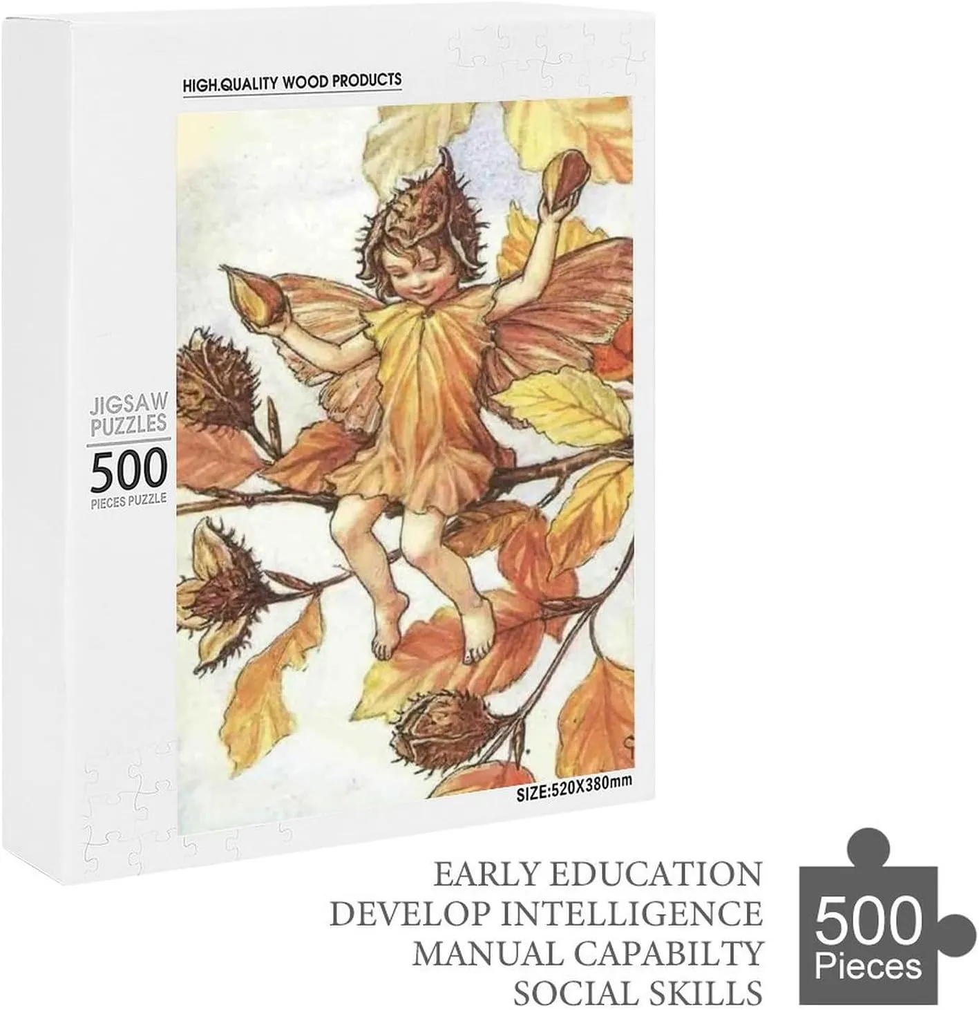 500 Piece Animal Jigsaw Puzzle Cute Fish Puzzles for Adults Wooden Puzzles Funny Puzzle Games Full of Challenging and Exciting Puzzles Gift for Women Men 20.5x15 Inch