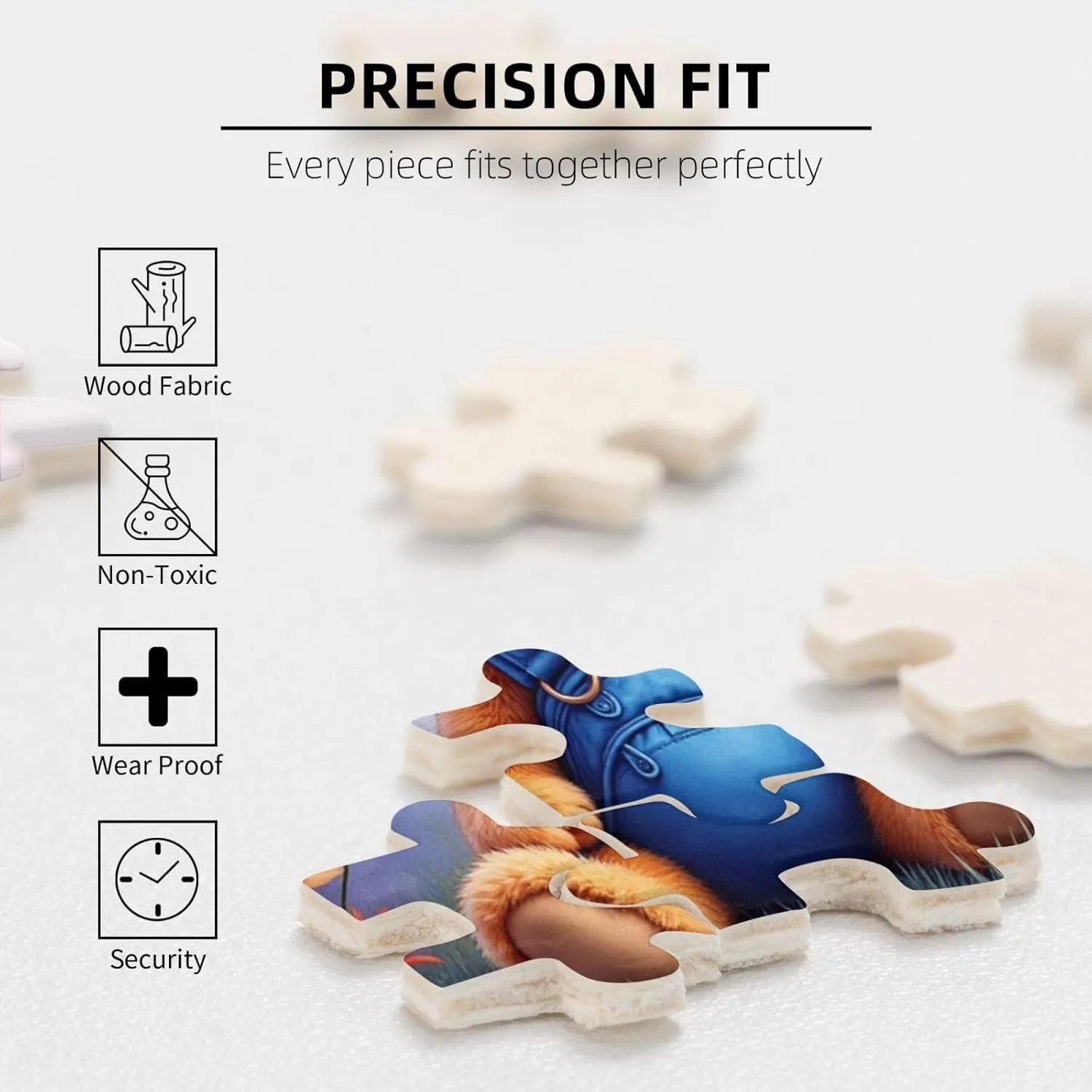 500 Piece Jigsaw Puzzle for Adults Cute Teddy Bear with Backpack in Flower Garden Challenging and Relaxing Puzzles Fun Brain Exercise Great Gift Idea