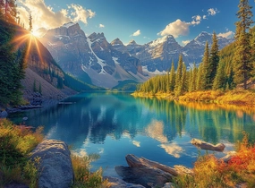 500 Pieces Wooden Puzzles Children Elderly Mountain Forest Lake Puzzle Gift for Mom Dad Family Friend Activity Games Home Decor Wall Art