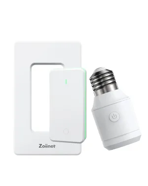 500W Remote Control Light Bulb Socket, Wireless Light Switch for Pull Chain Lighting Fixture, E26 E27 Bulbs Base Holder, Programmable, No Wiring Needed, for Bedroom, Stair, Closet & Garage