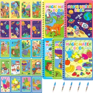5pcs Magic Water Book; Magic Water Painting Book; Paint with Water Books; 5 Different Themes (05)