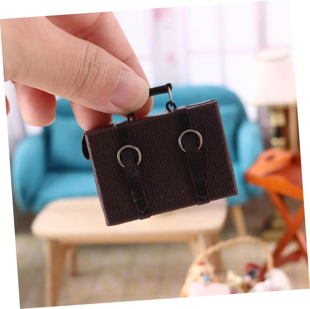 5pcs Miniature Briefcase 1/12 Doll Suitcase Mini Luggage Box for Doll House Decor Toy Luggage House Suitcase