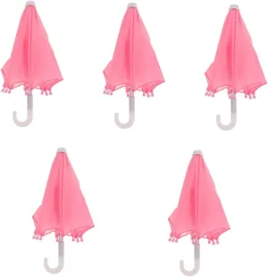 5pcs Miniature Doll Umbrella Toy Cute Rain Accessory for Dollhouse Decoration for Boy Girl Pretend Play and Dress up for Miniature Figurine Toys