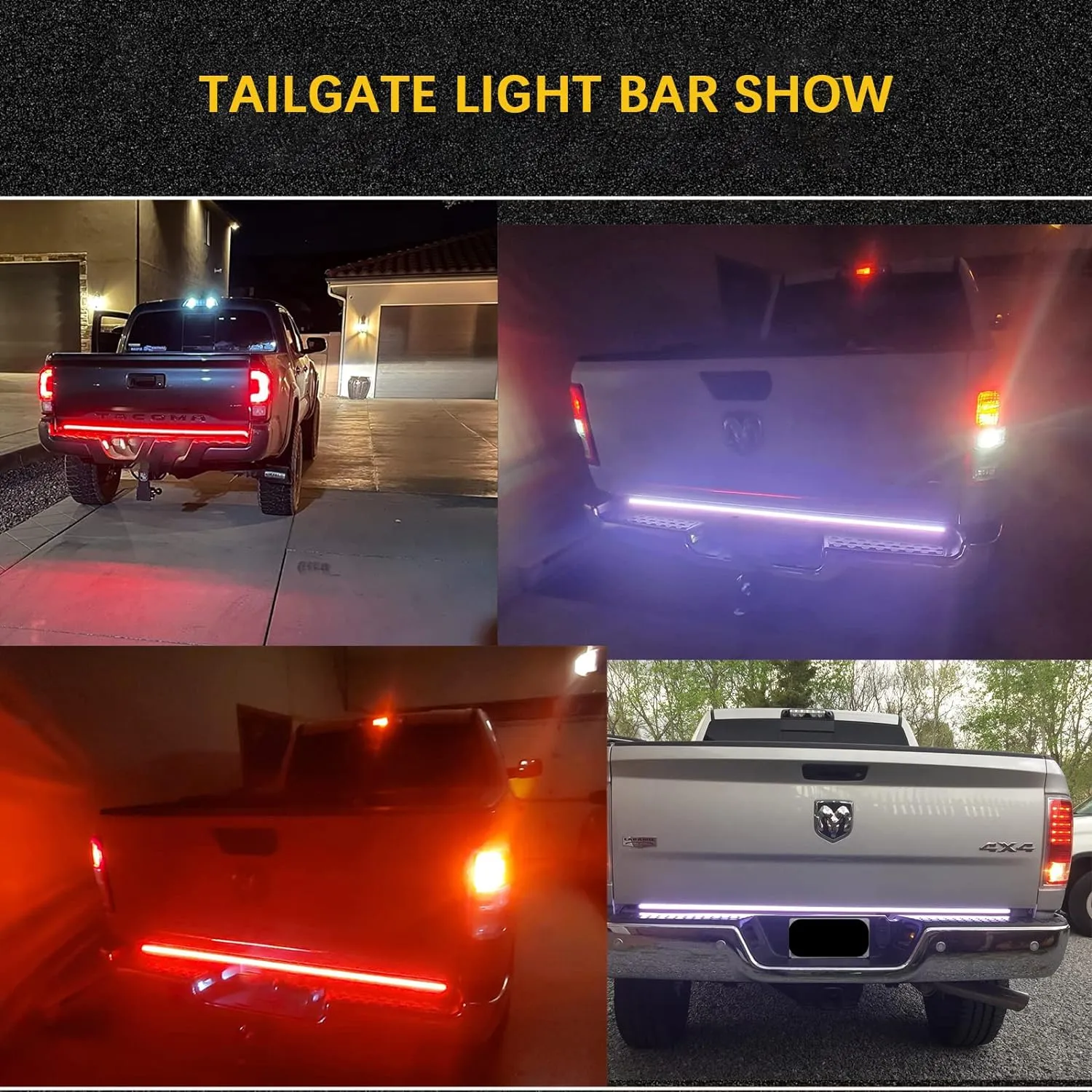 60 Inch LED Tailgate Light Bar with Reverse & Sequential Turn Signals for Truck