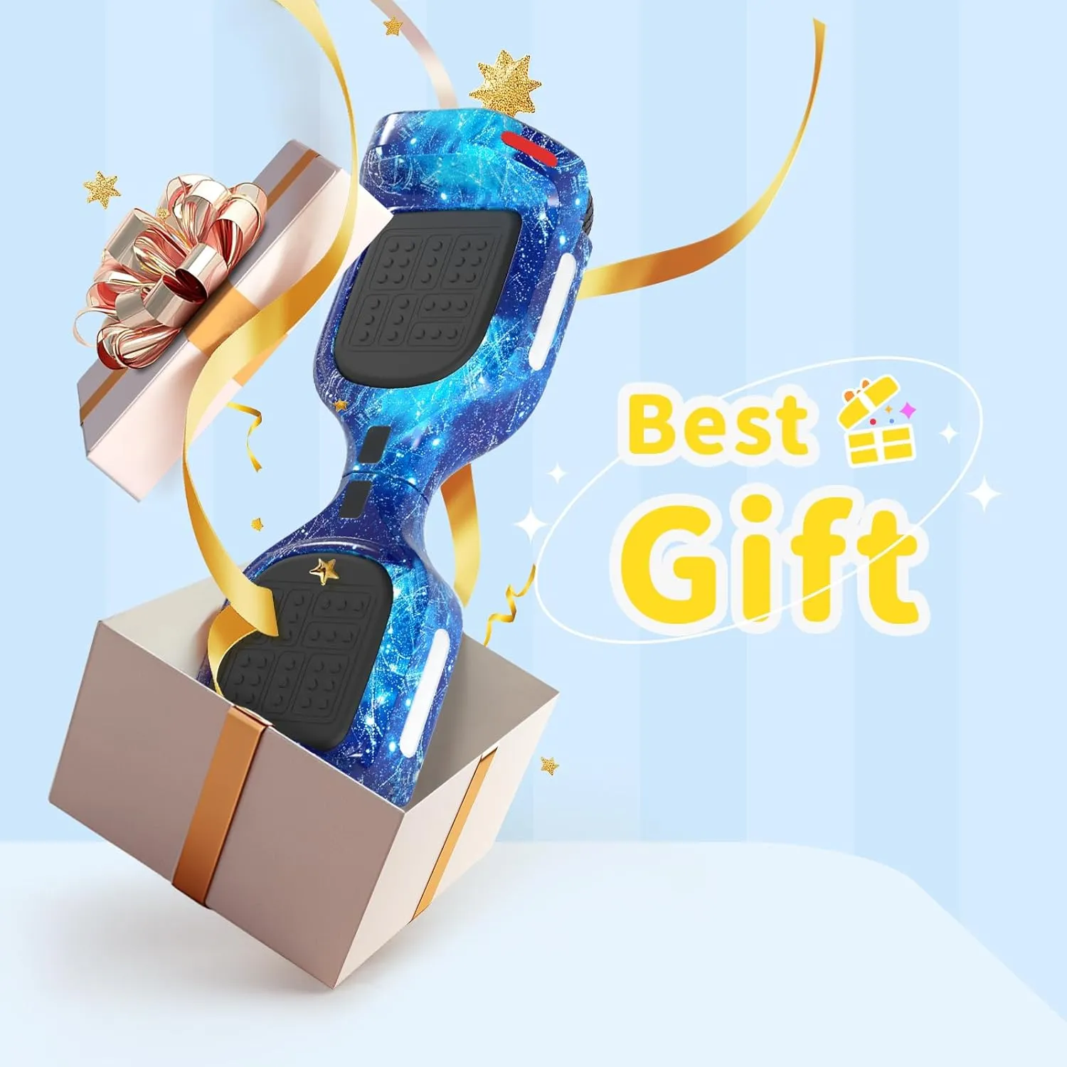 6.5" Bluetooth Scooter, LED Lights & APP & Music Speaker, Long Battery Life, Gifts for Kids & Adults & Girls & Boys, for All Ages