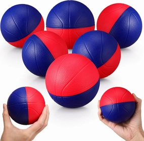 6 Pcs Foam Mini Basketball 4 Inch Mini Hoop Ball Small Squeeze Stress Balls Soft Quiet Bouncy Ball Foam Basketball for Indoor Outdoor Sport Theme Party Game Gifts