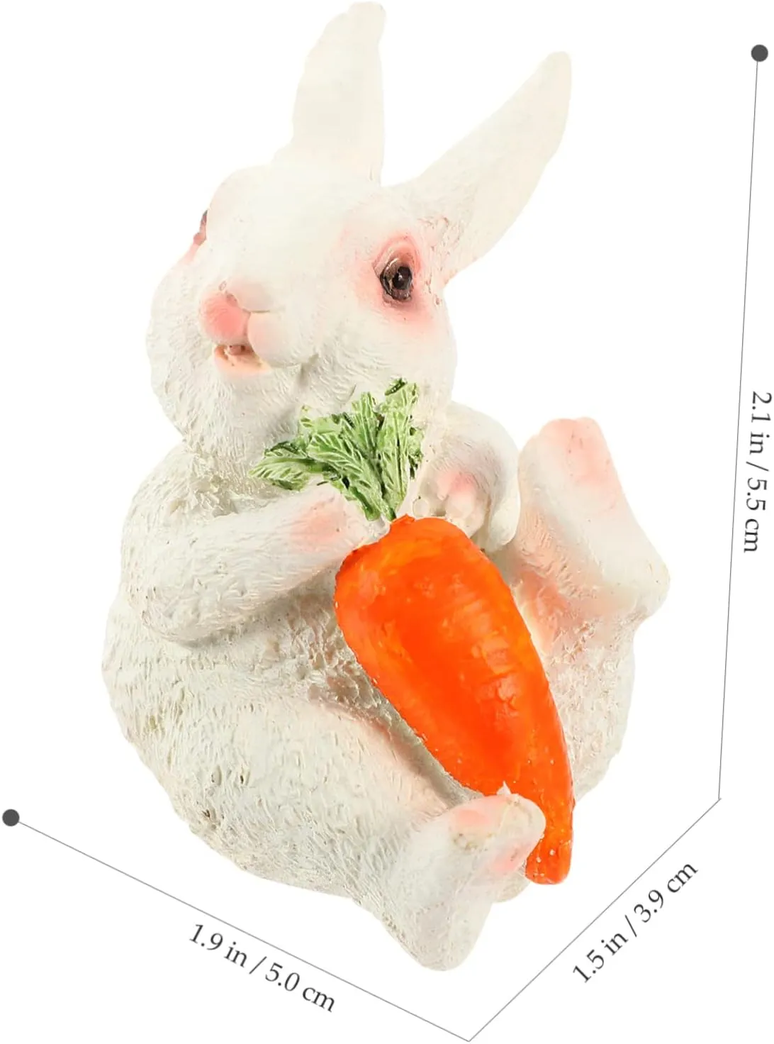 6pcs Miniature Figurines Cute Easter Bunny Ornaments for Decor Desktop Garden and Dollhouse Vivid Resin Bunnies for Layouts