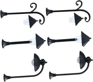 6pcs Miniature Street Lamp Models Decorative Landscape Light Decor for House Table Accessories Realistic Outdoor Lamp Post for Garden and Pathway Decor