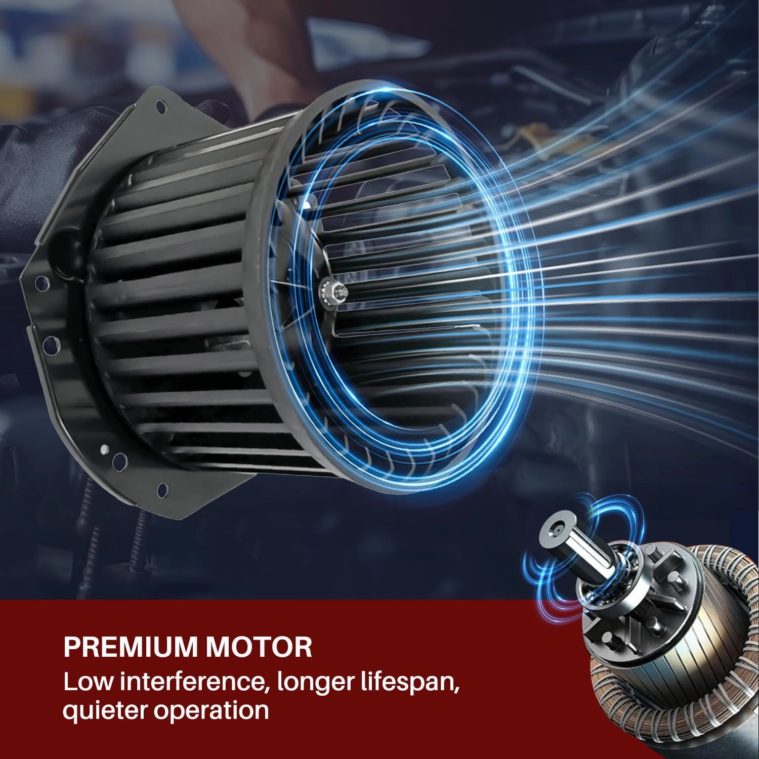 700092 Front AC Heater Blower Motor Fan Fit for Chevrolet Astro 1996-2005, for Chevy Blazer 1995-2002, S10 Pickup 1994-2004, for GMC Jimmy Safari 1996-2005, Sonoma 1994-2004 19179474, 3010064