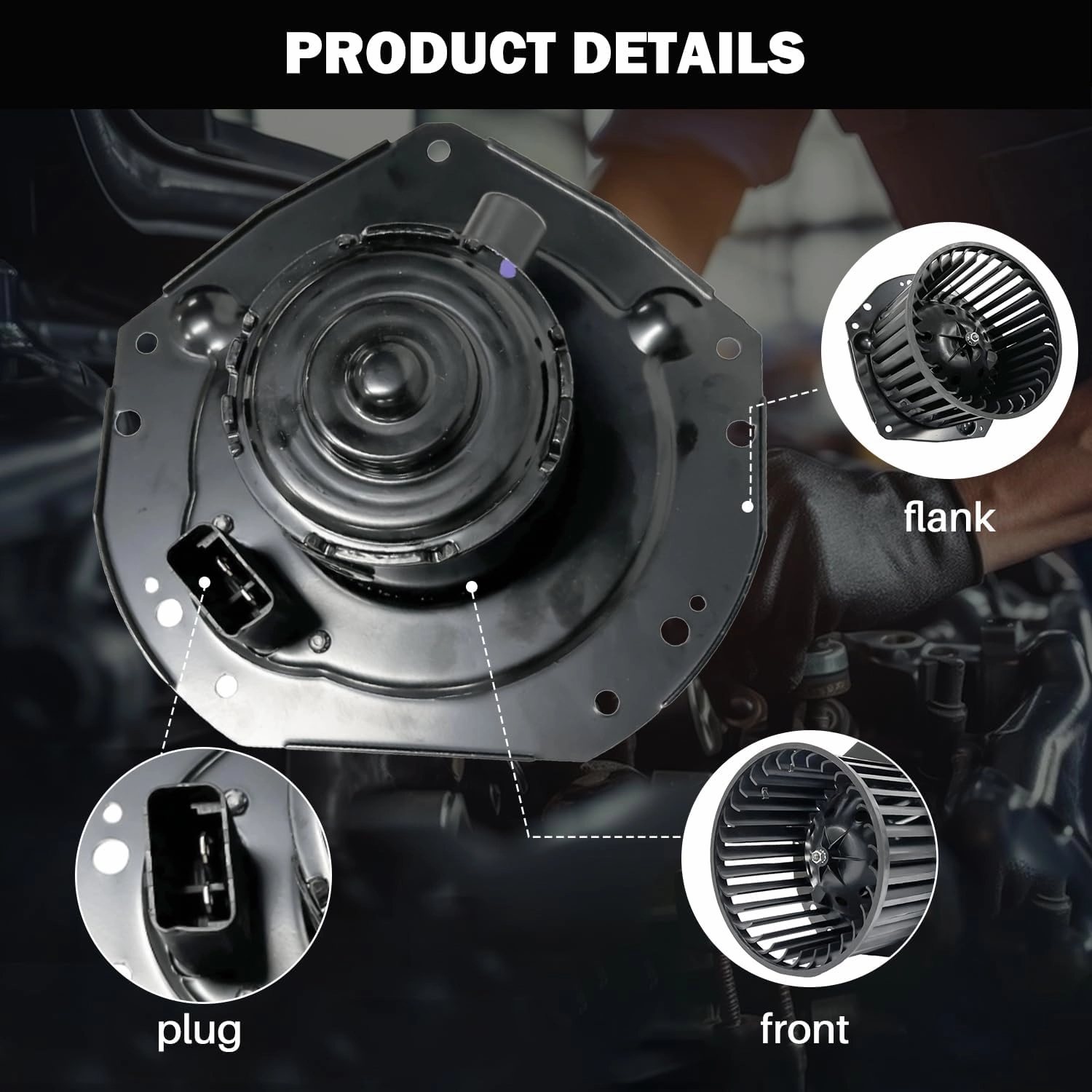 700092 Front AC Heater Blower Motor Fan Fit for Chevrolet Astro 1996-2005, for Chevy Blazer 1995-2002, S10 Pickup 1994-2004, for GMC Jimmy Safari 1996-2005, Sonoma 1994-2004 19179474, 3010064