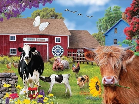 750 Piece Puzzle for Adults Karen Burke Farm Life Country Jigsaw from KI Puzzles