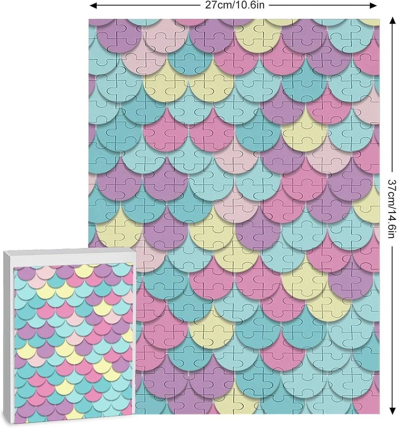 Abstract Fish Scale Cute Puzzles Jigsaw Puzzle 35/70/120/200/300/500/1000 Pieces Games Family Decor