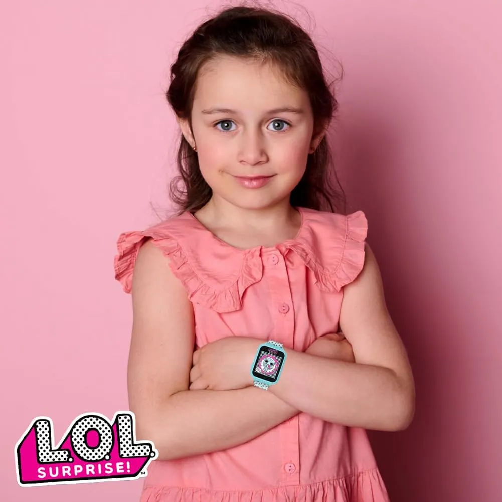 Accutime Kids LOL Surprise Light Blue Educational Touchscreen Smart Watch Toy for Girls, Boys, Toddlers - Selfie Cam, Learning Games, Alarm, Calculator, Pedometer & More (Model: LOL4299AZ)