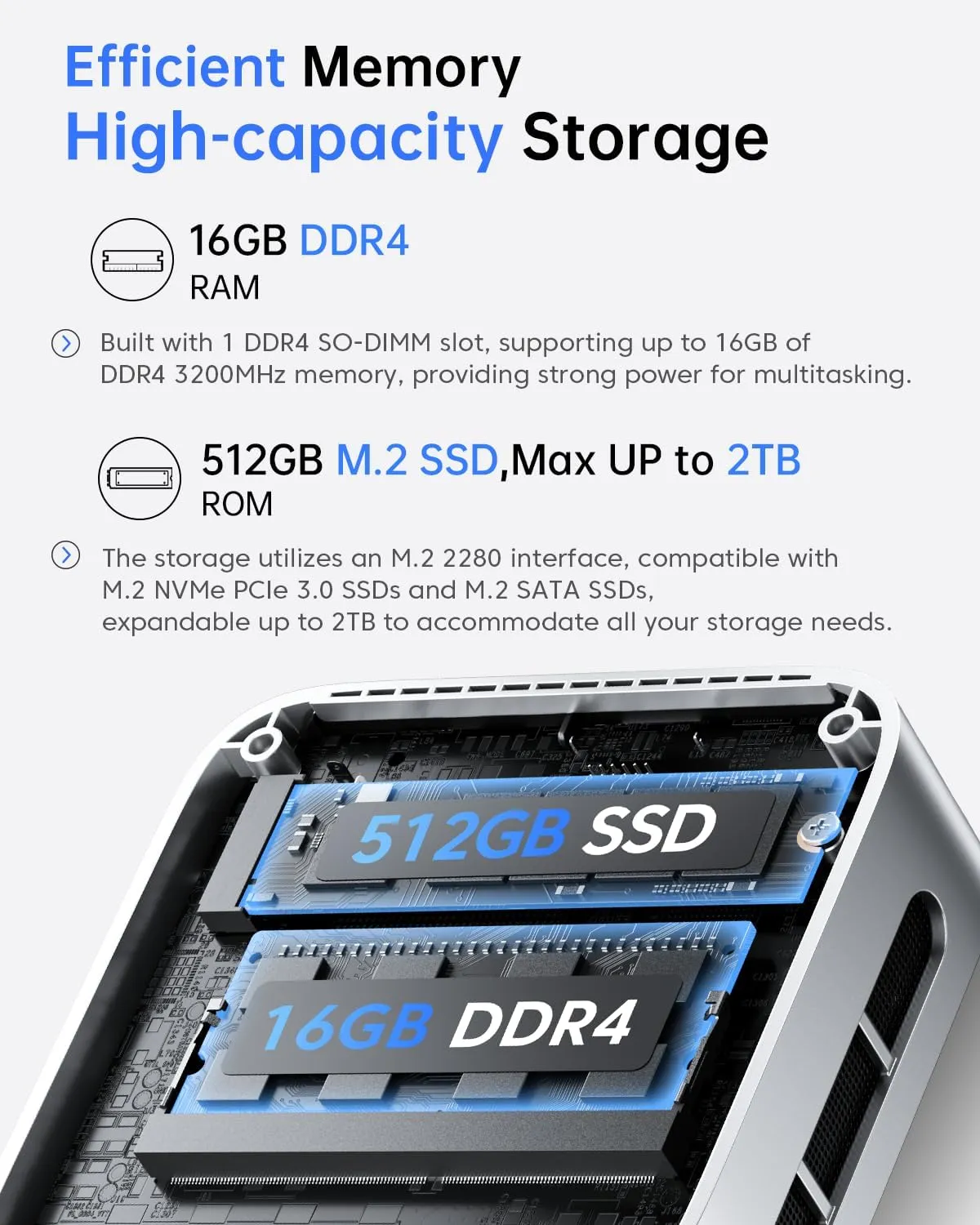 ACEMAGIC Vista V1 N97 Mini PC,16GB DDR4 RAM 512GB SSD Mini Computer,12th Gen N97(Beat N150/N100/N95,up to 3.6GHz),Small Desktop Computer 4K Dual Display/WiFi/VESA for Home/Office,Preinstalled Win11Pro