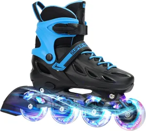 Adjustable Inline Skates for Boys Girls Ages 4-12 with Light Up Wheels, Roller Skates Blades for Youth Kids Indoor & Outdoor Beginners