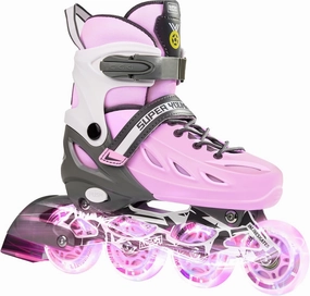 Adjustable Inline Skates for Boys Girls Ages 4-12 with Light Up Wheels, Roller Skates Blades for Youth Kids Indoor & Outdoor Beginners
