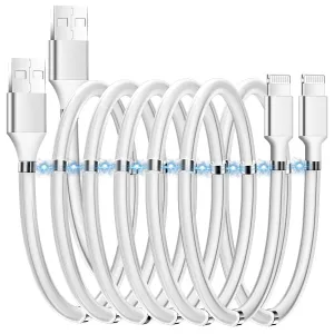 AICase Magnetic Charging Cable,(3FT 6.5FT) Super Organized Charging Magnetic Absorption Nano Data Cable for Phone 14/13/12/11/XS/XS Max/XR/X/8/8 Plus/7/7 Plus/6s/6s Plus/6/6 Plus/SE