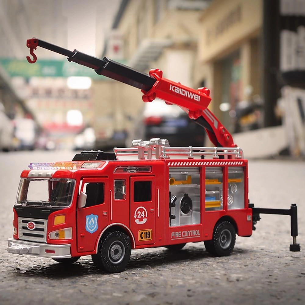 Ailejia Fire Engine Rescue Trucks Diecast Toy US Style Firetruck Toy Cars for Boys and Girls (Fire Truck)
