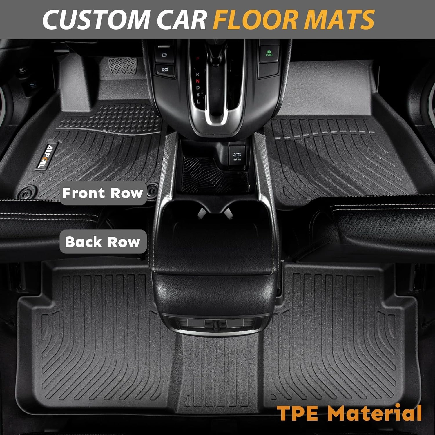 AIPOIL®TPE Floor mats Custom for 2013-2016 Ford Fusion & Lincoln MKZ | All-Weather | Easy to Clean | All-Round Protection丨Full Set Automobile mats Accessories.