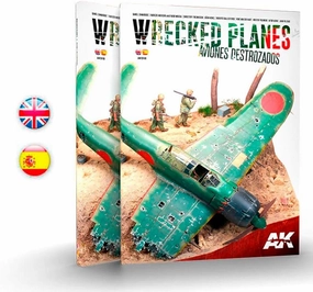 AK Interactive Wrecked Planes - Aviones Destrozados, Bilingual - Model Building Books and Magazines # AK918