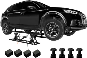 Albott Portable Car Lift, Capable of Lifting 7000 LBS Quick Jack with a Maximum Height of 28", Car Lifts for Home Garage and Shop, Black