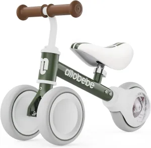 allobebe Baby Balance Bike, Cute Toddler Bikes 12-36 Months Gifts for 1 Year Old Girl Bike to Train Baby from Standing to Running with Adjustable Seat Silent & Soft 3 Wheels