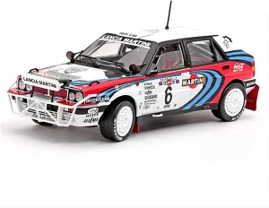 Alloy Resin Car Vehicle Model Fit for Lancia Delta HF Integrale 1 18 Alloy Pulling Force Racing Car Model Boutique Toy Gift Collection Festive Deluxe Gift (Color : B)