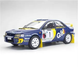 Alloy Resin Car Vehicle Model Fit for Subaru Impreza WRC 1 18 Alloy Pulling Force Racing Car Model Decoration Collection Gift Festive Deluxe Gift (Color : A)