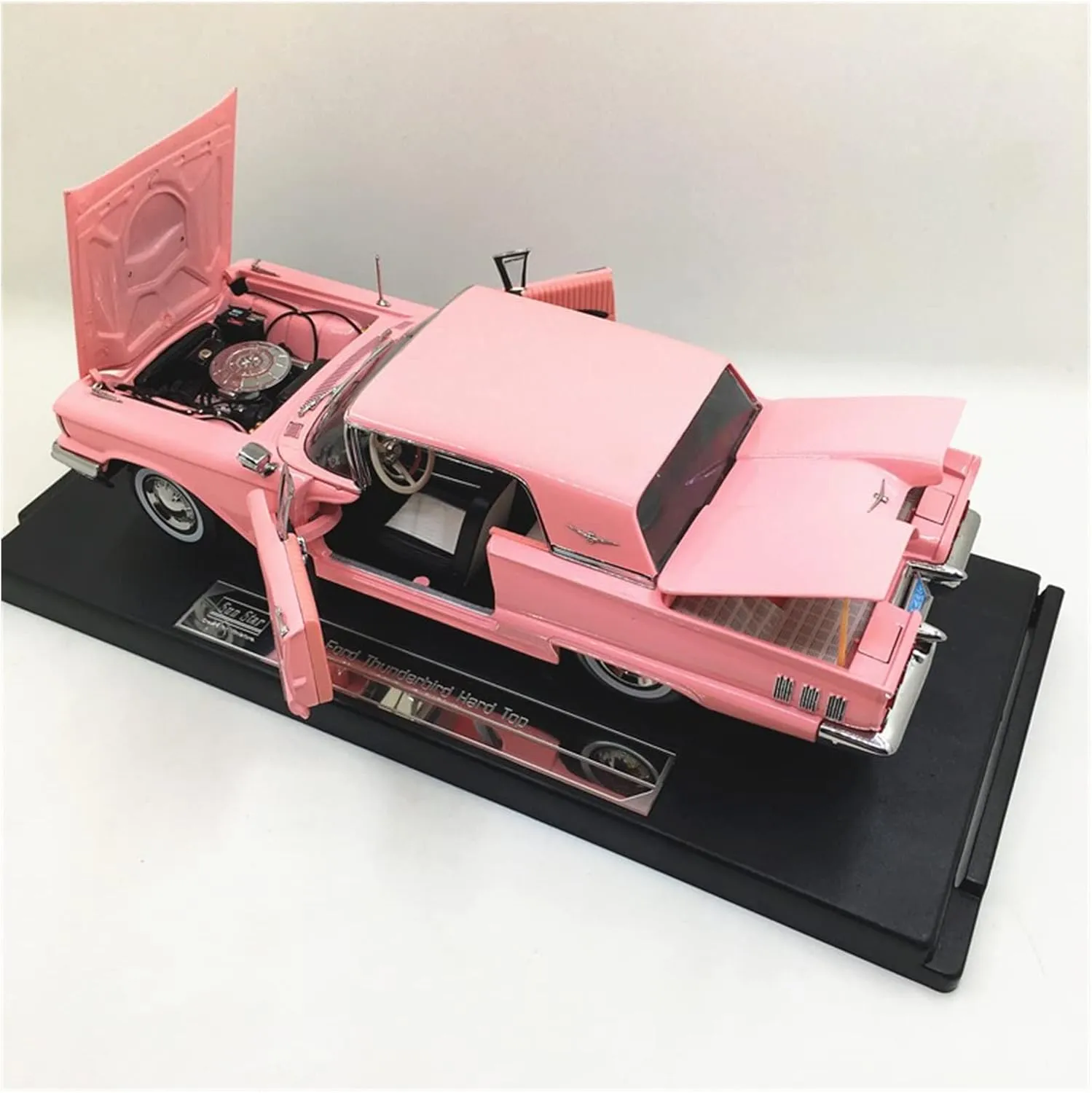 Alloy Resin Car Vehicle Model Fit for Thunderbird 1960 1 18 Alloy Classic Muscle Car Model Static Display Adult Collection Mini Toys Festive Deluxe Gift