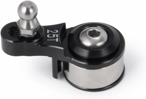 Aluminum 25T Adjustable Damping Steering Servo Arm Servo Horn RC Parts for Traxxas TRX4 TRX-4 TRX6 1/10 RC Crawler Car (Black)