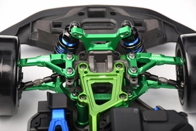 Aluminum 7075 Alloy Front Upper Suspension Arms for Traxxas 1/10 4-Tec Drift Ford Mustang RWD Drift Car RTR 105237-4 Upgrades - Green