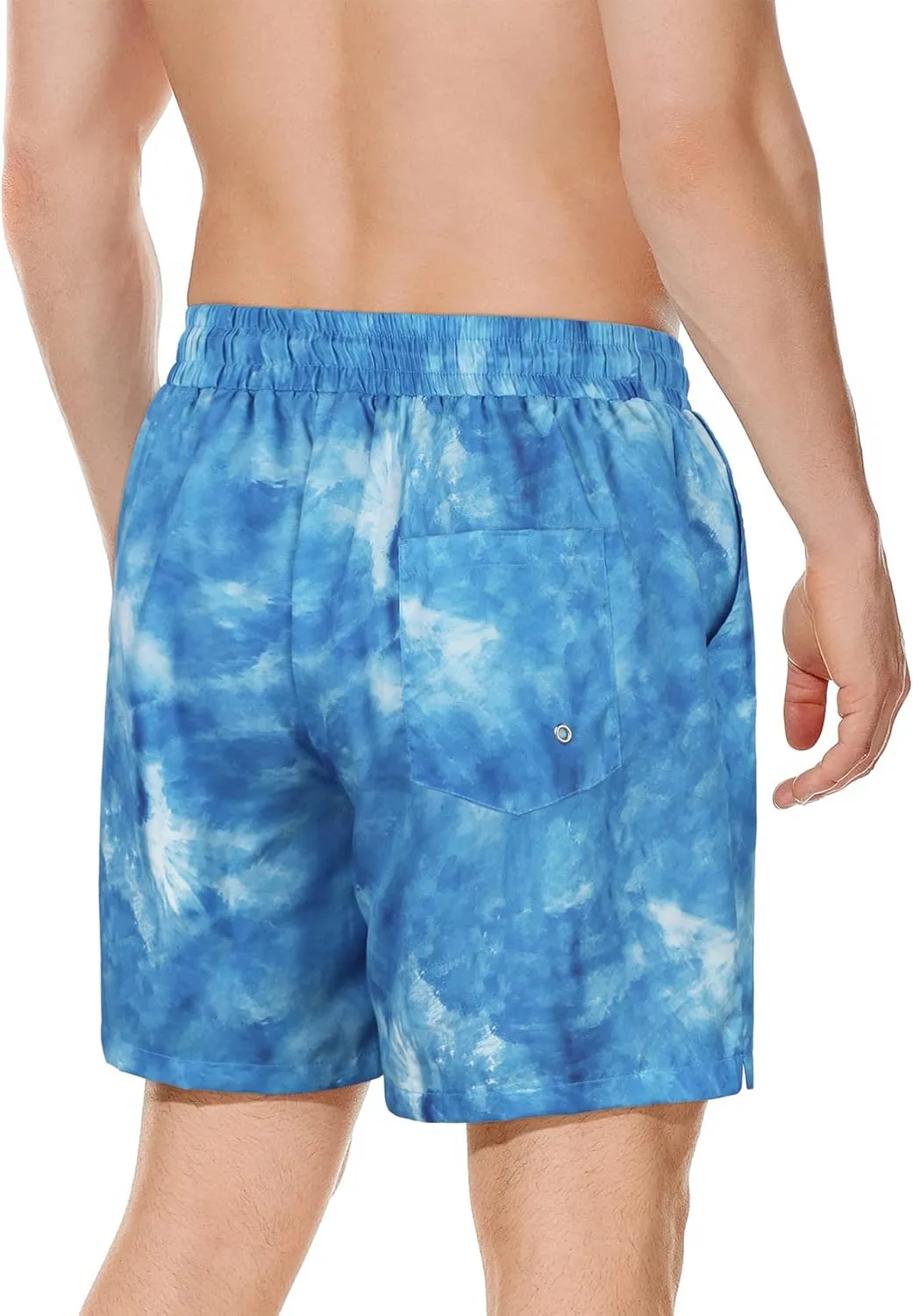 American Trends Men's Swim Trunks with Compression Liner Quick Dry Swimsuits Mens Bathing Suit Swimwear