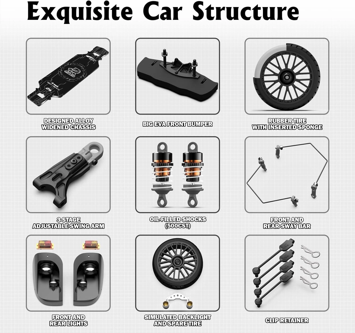 AMORIL 1/10 AK-917 Fast Brushless RC Cars for Adults,Max 75mph Hobby Electric On-Road RTR with 9KG Metal Servo,3650 4300KV Motor,60A Independent ESC,Remote Control Car for Boys,Cyan