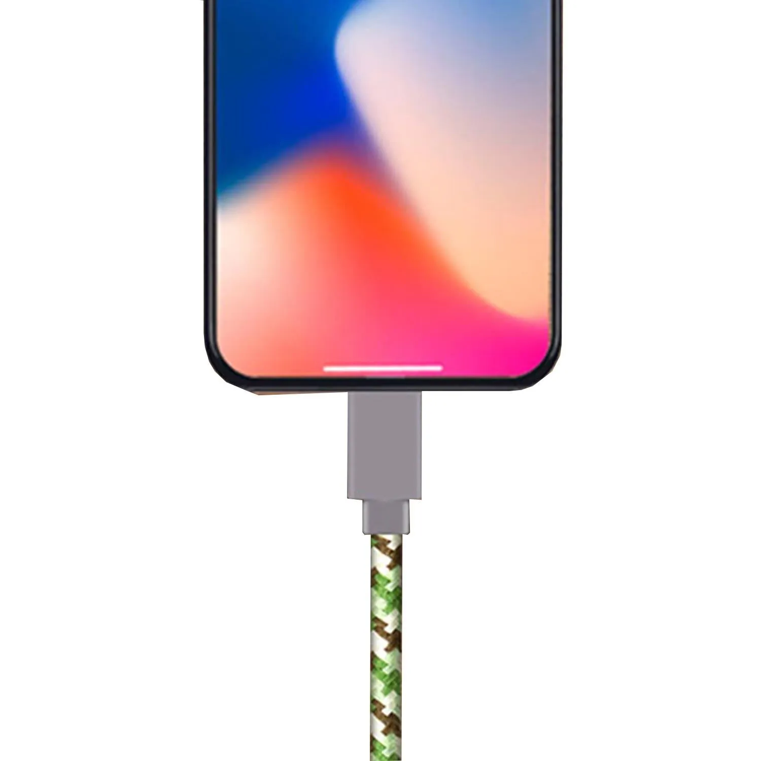 Aquarius 3m Phone Lightning Nylon USB Wire Braided Cable, Camouflage