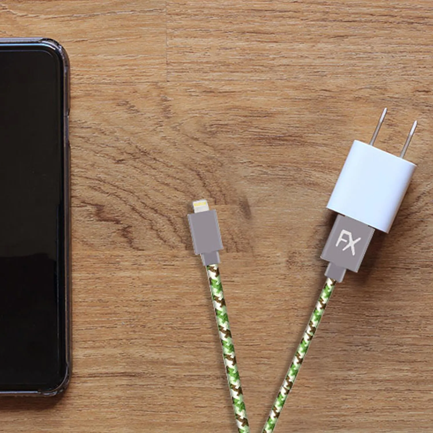 Aquarius 3m Phone Lightning Nylon USB Wire Braided Cable, Camouflage