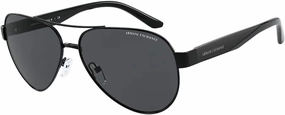 Armani Exchange AX2034S Aviator Sunglasses for Men   BUNDLE with Designer iWear Care Kit
