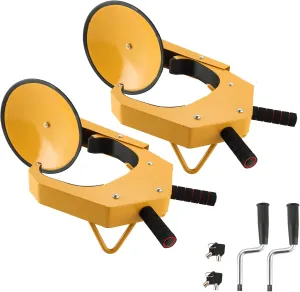 ATPEAM Wheel Lock Clamp, Anti-Theft, Heavy Duty, Adjustable, Tire Lock, 2 Pack, Black, Yellow