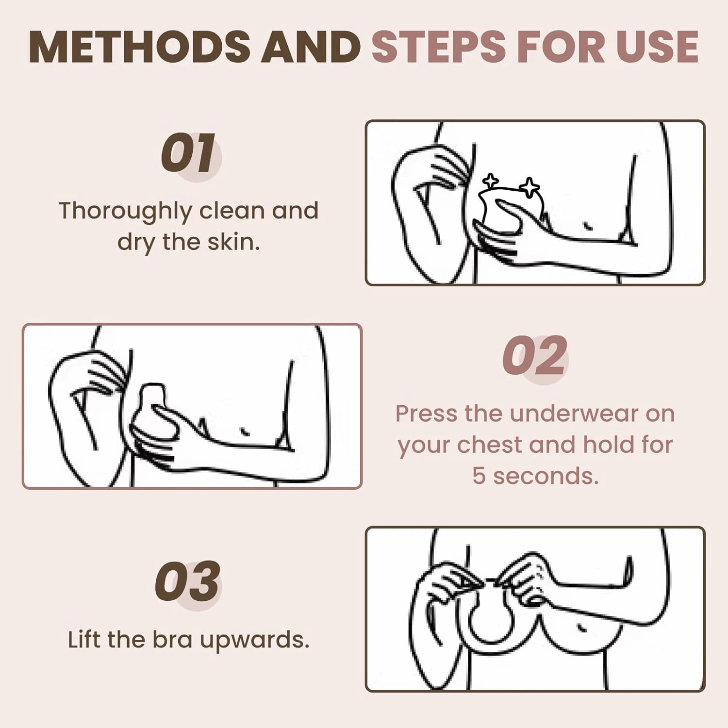 Aunpoos Sticky Bra Adhesive Lifting Backless Push Up Strapless Bras Silicone Stick on Invisible Bra for Women Nipple Covers