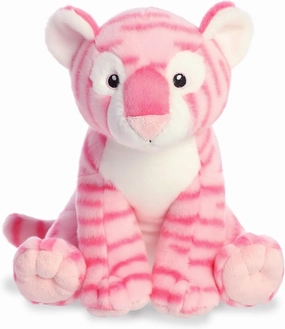 Aurora® Adventurous Destination Nation™ Tiger Stuffed Animal - Global Exploration - Learning Fun - Pink 12 Inches
