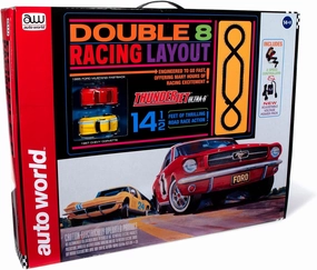 Auto World 14.5' Double 8 Racing Slot Race Set