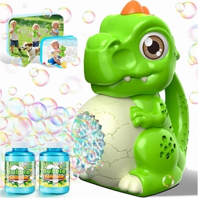 Automatic Bubble Machine Dinosaur Toys: T-Rex Bubble Gun for Kids & Toddlers - Outdoor Party Play Toy - Idea Gift for Easter, Birthday, Christmas