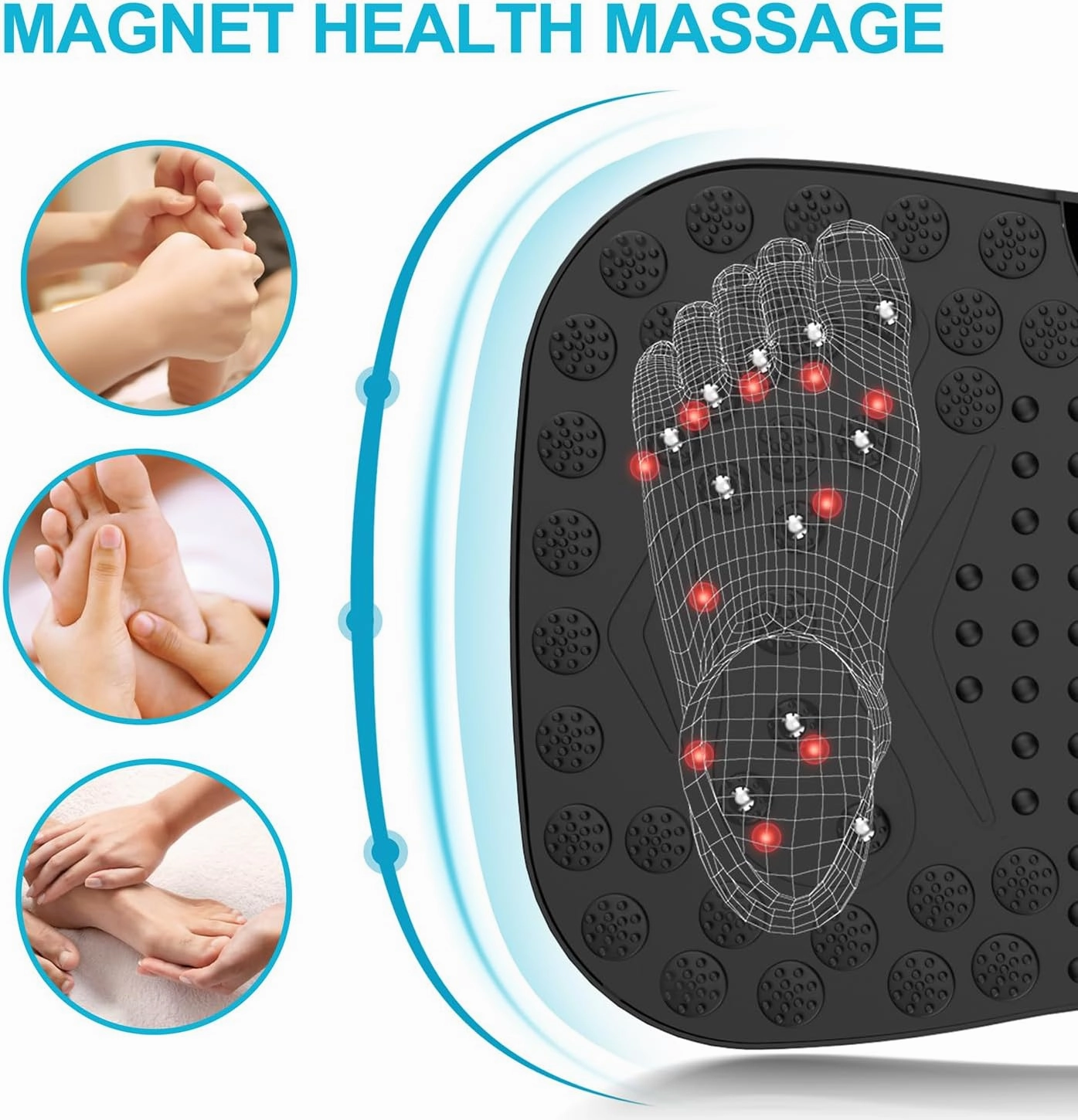 AXV Vibration Plate Exercise Machine Whole Body Workout Portable Mini Vibrate Fitness Platform Lymphatic Drainage Machine for Weight Loss Shaping Toning Wellness Home Gyms Workout (Mini)