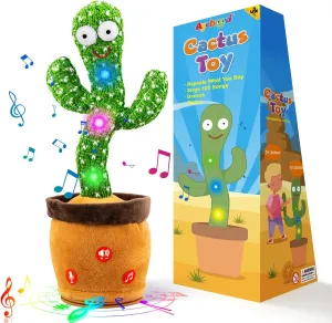 Ayeboovi Dancing Talking Cactus Baby Toy, Mimicking Recording Cactus Toy Repeats What You Say, Singing 120 Songs Toddler Toys Gifts for Birthday Autism Toys Easter Basket Stuffers for Kids