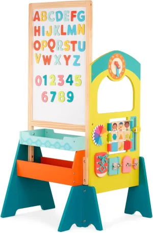 B. toys- B. play – School Play Set – Whiteboard & Chalkboard – 36 Magnetic Letters & Numbers- 11 Educational & Interactive Activities- Schoolhouse Fun"3 Years  